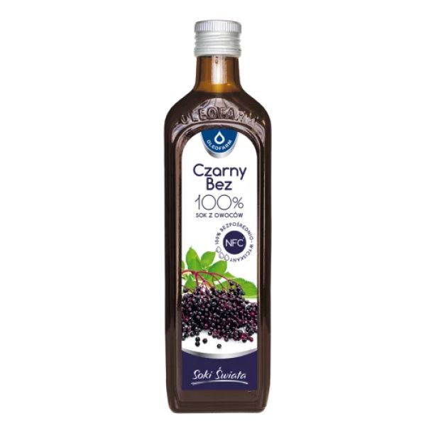 100% sok z owoców czarnego bzu 490ml